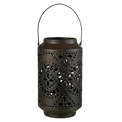 Lanterne | Lanterne Cylindrique Métal "Sévilla" 45cm Noir Mat Bougies & Senteurs Lanterne