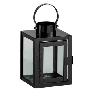 Lanterne | Lanterne Design Rectangulaire "Porta" 15cm Noir Bougies & Senteurs Lanterne