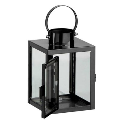 Lanterne | Lanterne Design Rectangulaire "Porta" 15cm Noir Bougies & Senteurs Lanterne