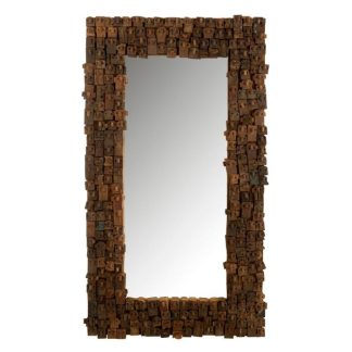 Miroir | Miroir à Poser en Bois "Syma" 180cm Marron Horloges, Miroirs & Pense-Bêtes Marron