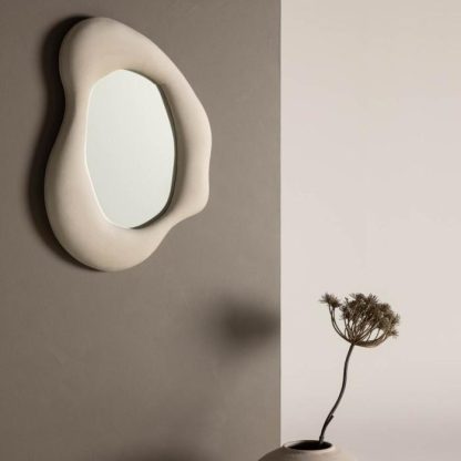 Miroir | Miroir Déco "Louisville" 70cm Naturel Horloges, Miroirs & Pense-Bêtes Miroir