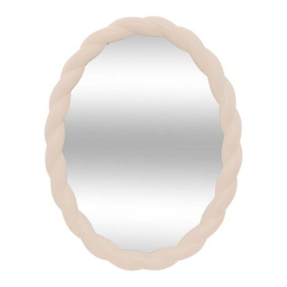 Miroir | Miroir Déco Torsadé "Tessa" 38 cm Blanc Horloges, Miroirs & Pense-Bêtes Blanc