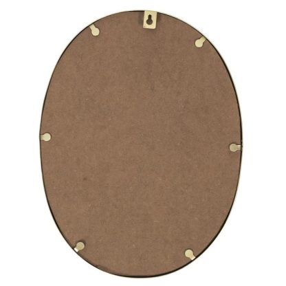 Miroir | Miroir Mural Déco "Contour Ovale" 34cm Or Horloges, Miroirs & Pense-Bêtes Miroir