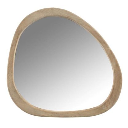 Miroir | Miroir Mural en Bois "Iregular" 63cm Naturel Horloges, Miroirs & Pense-Bêtes Miroir