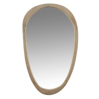 Miroir | Miroir Mural en Bois "Iregular" 83cm Naturel Horloges, Miroirs & Pense-Bêtes Miroir