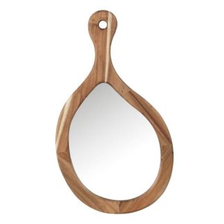 Miroir | Miroir Mural en Bois "Palette" 63cm Naturel Horloges, Miroirs & Pense-Bêtes Miroir