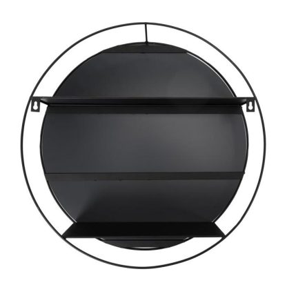 Miroir | Miroir Mural & Étagère "Filaire" 45cm Noir Horloges, Miroirs & Pense-Bêtes Miroir