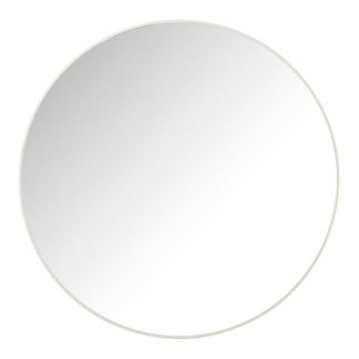 Miroir | Miroir Mural Rond "Alicia" 90cm Blanc Horloges, Miroirs & Pense-Bêtes Blanc