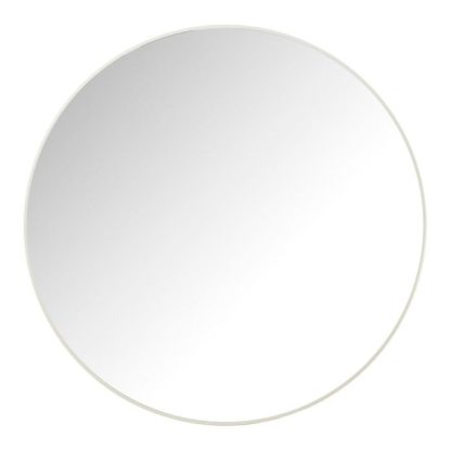 Miroir | Miroir Mural Rond "Alicia" 90cm Blanc Horloges, Miroirs & Pense-Bêtes Blanc