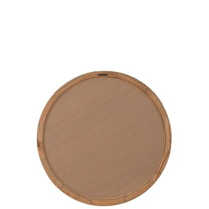 Miroir | Miroir Mural Rond "Mariage du Sud" 75cm Naturel Horloges, Miroirs & Pense-Bêtes Miroir