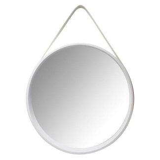 Miroir | Miroir Mural Rond "Ultima" 49cm Blanc Horloges, Miroirs & Pense-Bêtes Blanc