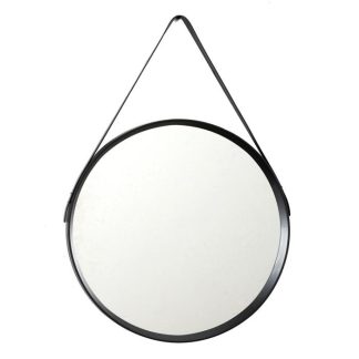 Miroir | Miroir Rond "Barbier" 51cm Noir Horloges, Miroirs & Pense-Bêtes Miroir