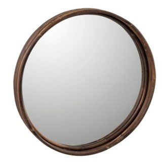 Miroir | Plateau & Miroir Design "Rond & Rotin" 40cm Marron Horloges, Miroirs & Pense-Bêtes Marron