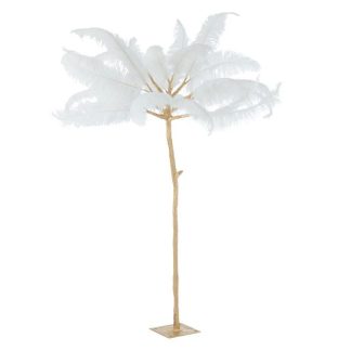 Objet à Poser | Arbre Déco en Métal "Plumes" 190cm Or & Blanc Accessoires Déco Objet à Poser