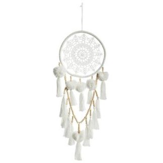 Objet à Poser | Attrape Rêves en Polyester "Été" 56cm Blanc Accessoires Déco Blanc