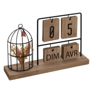 Objet à Poser | Calendrier en Bois "Preston" 29cm Naturel Accessoires Déco Naturel