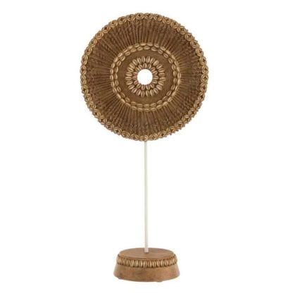 Objet à Poser | Cercle Déco sur Pied "Joan" 49cm Marron & Blanc Accessoires Déco Marron & Blanc