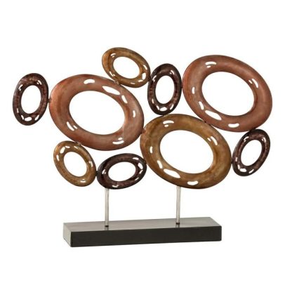 Objet à Poser | Cercles sur Pied "Ouverts" 56cm Naturel Accessoires Déco Naturel