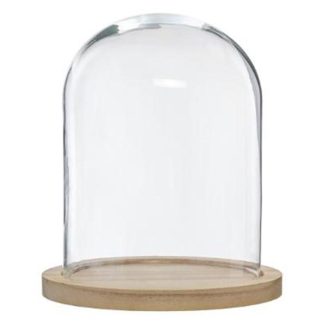 Objet à Poser | Cloche Décorative en Verre "Shine" 29cm Naturel Accessoires Déco Naturel