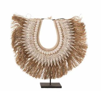 Objet à Poser | Collier Déco en Bois "Dora" 45cm Naturel & Blanc Accessoires Déco Naturel & Blanc