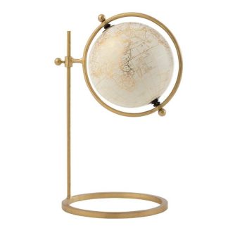 Objet à Poser | Globe Ajustable Déco "Cercle" 41cm Or & Blanc Accessoires Déco Objet à Poser