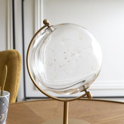 Objet à Poser | Globe Déco en Verre "Constellations" 24cm Or Accessoires Déco Objet à Poser