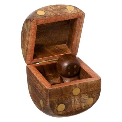 Objet à Poser | Jeu de Dés Déco "Bois" 6cm Marron Accessoires Déco Marron