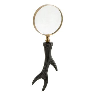 Objet à Poser | Loupe Design "Bois de Cerf" 22cm Noir Accessoires Déco Noir