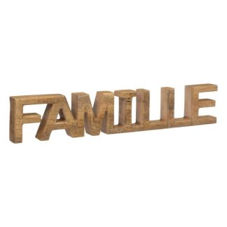 Objet à Poser | Mot Déco à Poser Famille "Faustine" 53cm Beige Accessoires Déco Beige