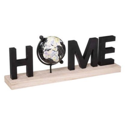 Objet à Poser | Mot Déco à Poser "Home Globe" 36cm Noir Accessoires Déco Noir & Beige