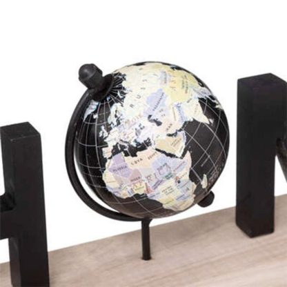 Objet à Poser | Mot Déco à Poser "Home Globe" 36cm Noir Accessoires Déco Noir & Beige