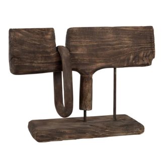 Objet à Poser | Objet Déco en Bois "Saule" 58cm Marron Accessoires Déco Marron