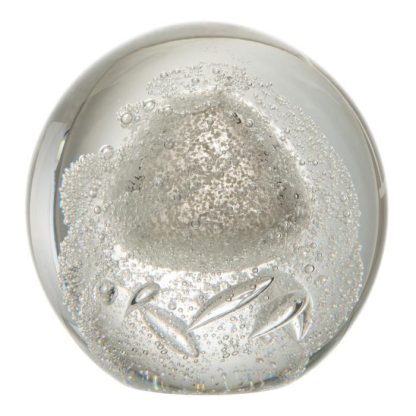 Objet à Poser | Presse-Papier en Verre "Bulle" 12cm Argent Accessoires Déco Argent