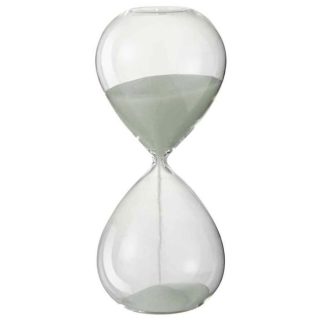 Objet à Poser | Sablier Déco "Verre" 24cm Blanc Accessoires Déco Blanc