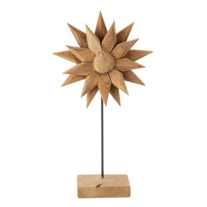 Objet à Poser | Tournesol Déco en Bois "Fleur" 45cm Naturel Accessoires Déco Naturel