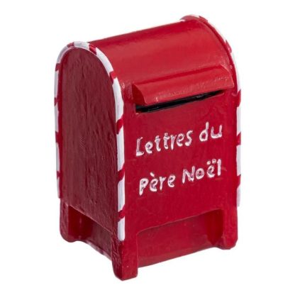 Objet Décoratif | Boîte aux Lettres Déco "Père Noël" 5cm Rouge Décoration de Noël Objet Décoratif