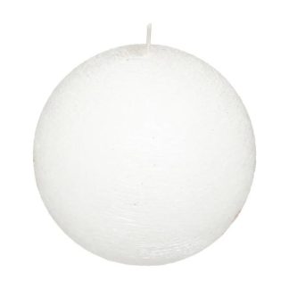 Objet Décoratif | Bougie Boule Déco "Colorama" 380g Blanc Décoration de Noël Blanc