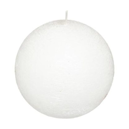 Objet Décoratif | Bougie Boule Déco "Colorama" 380g Blanc Décoration de Noël Blanc