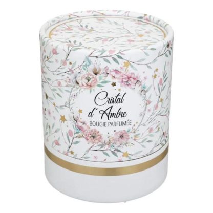 Objet Décoratif | Bougie Parfumée "Souffle Polaire" 210g Cristal d’Ambre Décoration de Noël Blanc