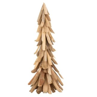 Objet Décoratif | Sapin de Noël à Poser "Bois Flotté" 60cm Naturel Décoration de Noël Naturel