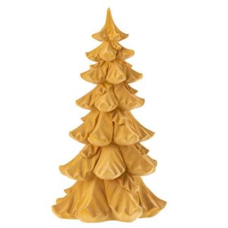 Objet Décoratif | Sapin de Noël à Poser "Christmas" 39cm Ocre Décoration de Noël Objet Décoratif