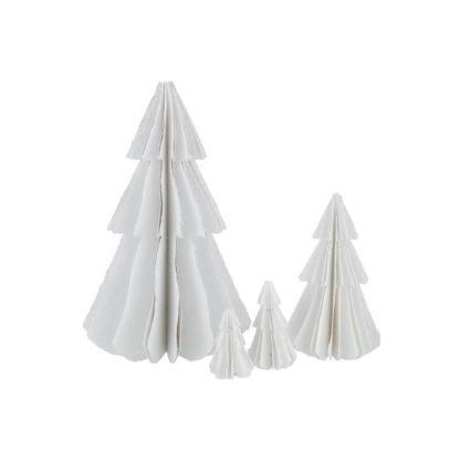 Objet Décoratif | Sapin de Noël à Poser "Mâché" 69cm Blanc Décoration de Noël Blanc