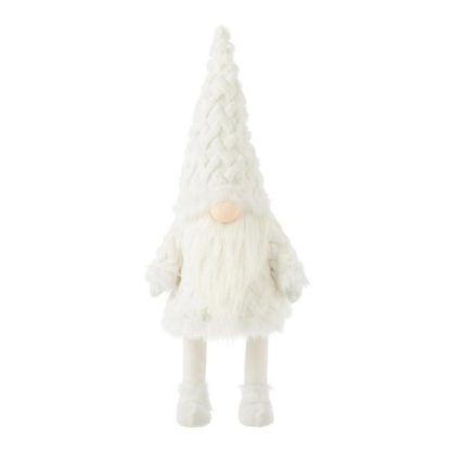 Objet Décoratif | Statue Déco Lutin "Barbe" 84cm Blanc Décoration de Noël Blanc