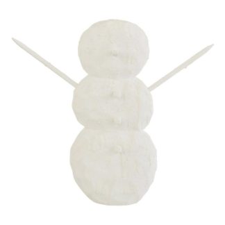 Objet Décoratif | Statuette Déco "Bonhomme de Neige" 32cm Blanc Décoration de Noël Blanc