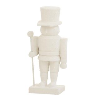 Objet Décoratif | Statuette Déco "Casse Noisette Enneigé" 29cm Blanc Décoration de Noël Blanc