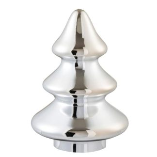 Objet Décoratif | Statuette Déco Design "Sapin de Noël" 27cm Argent Décoration de Noël Argent