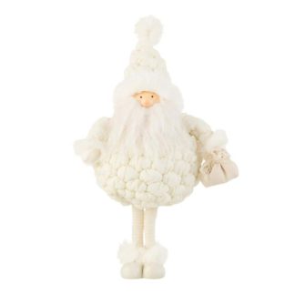 Objet Décoratif | Statuette Déco Père Noël "Pochon" 38cm Blanc Décoration de Noël Blanc