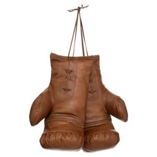 Objet Mural Décoratif | Gants de Boxe en Cuir "Loft" 25cm Marron Caramel Décoration Murale Marron Caramel