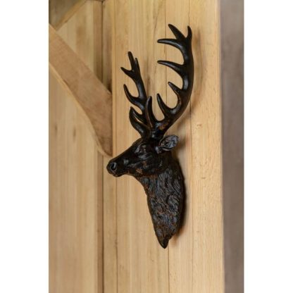 Objet Mural Décoratif | Trophée Mural Déco "Tête de Cerf" 57cm Noir Décoration Murale Noir