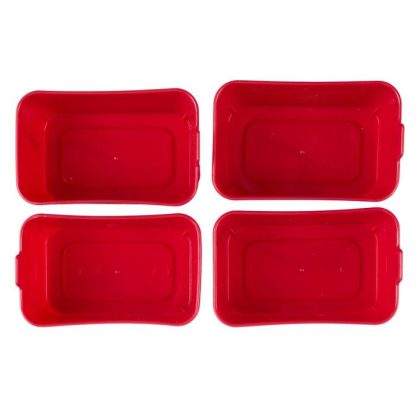 Organiseur de Tiroir | Lot de 7 Boîtes de Rangement "Souple" 26cm Noir Boîtes & Rangements Noir & Rouge